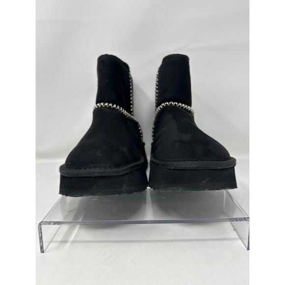 NWT Arizona Black Cozy Stitch Short Winter Boots SIZE 8 - Picture 5 of 10